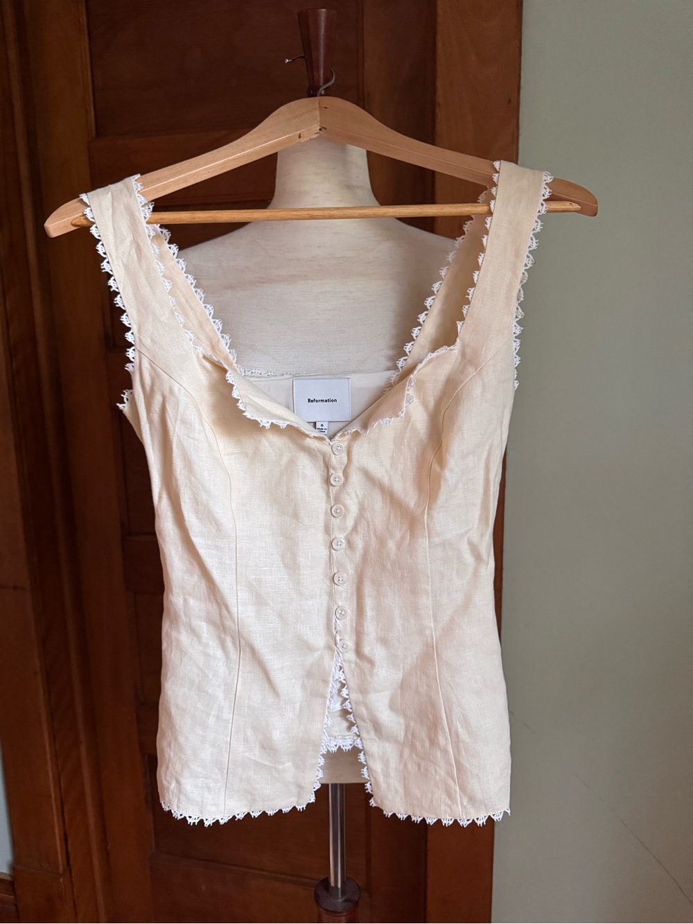Reformation Viola Linen Top - Picture 2 of 3